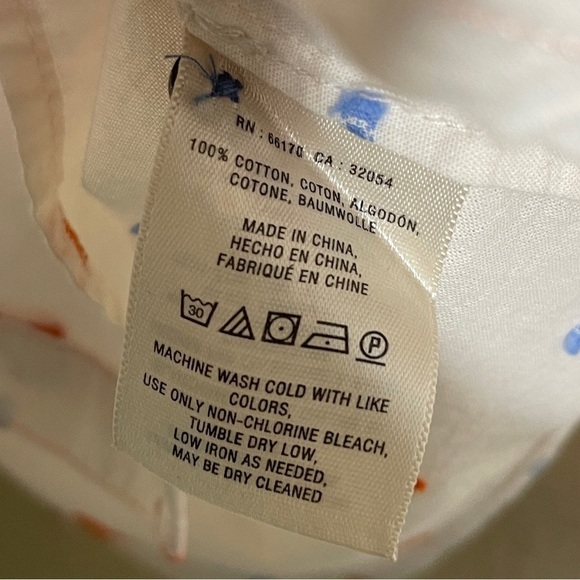 Maeve Anthropologie Miette Tee Pee Print Button Down Shirt Women's Size 2 - Picture 10 of 12